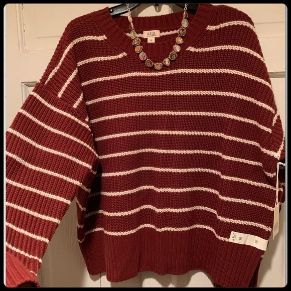 Ana Toffee Striped Sweater Sz XXL - Picture 9 of 12